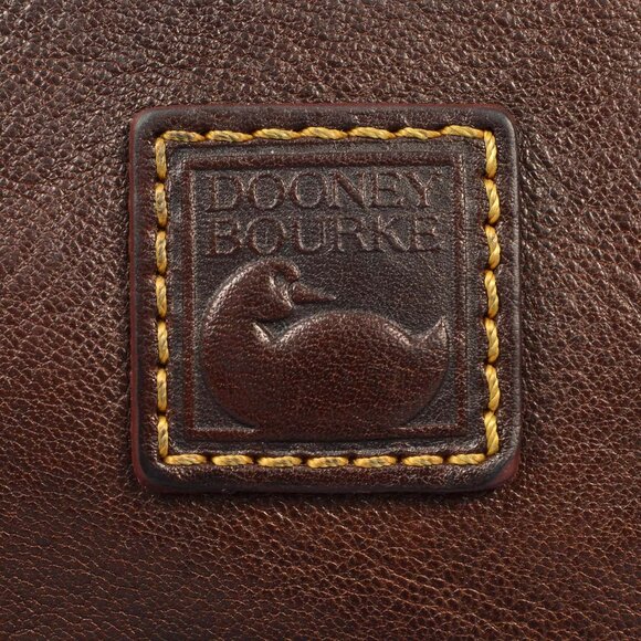 Dooney & Bourke Italian Florentine Leather Satchel Brown Crossbody - Picture 8 of 15